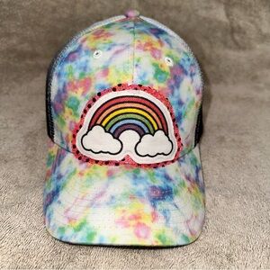 Hat Republic Rainbow Tie Dye Trucker Hat Mesh Snapback Cap Y2K Festival